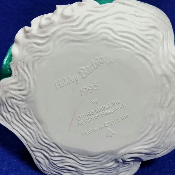 Hallmark Keepsake 1995 Holiday Barbie Ornament Special Edition Green Gown No Box - Picture 10 of 10